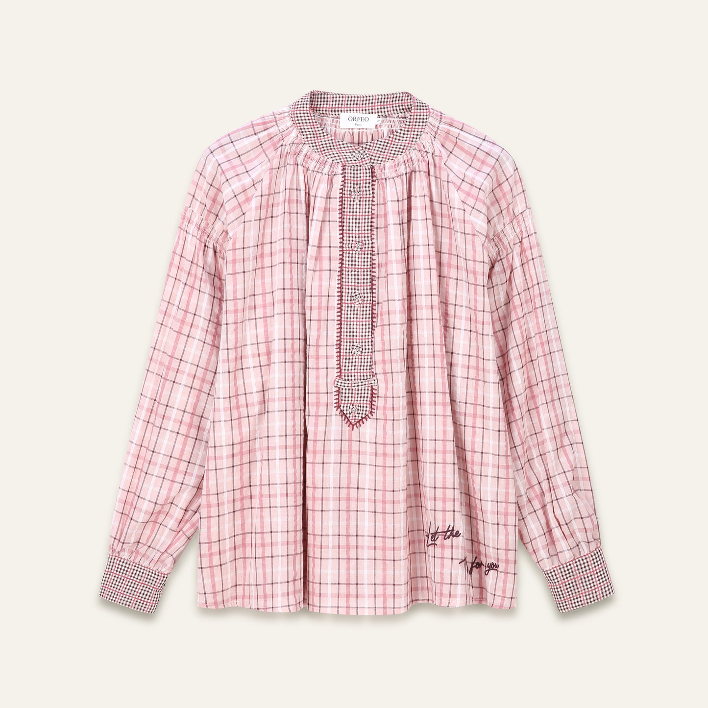 Blouse Abby - Carreaux roses