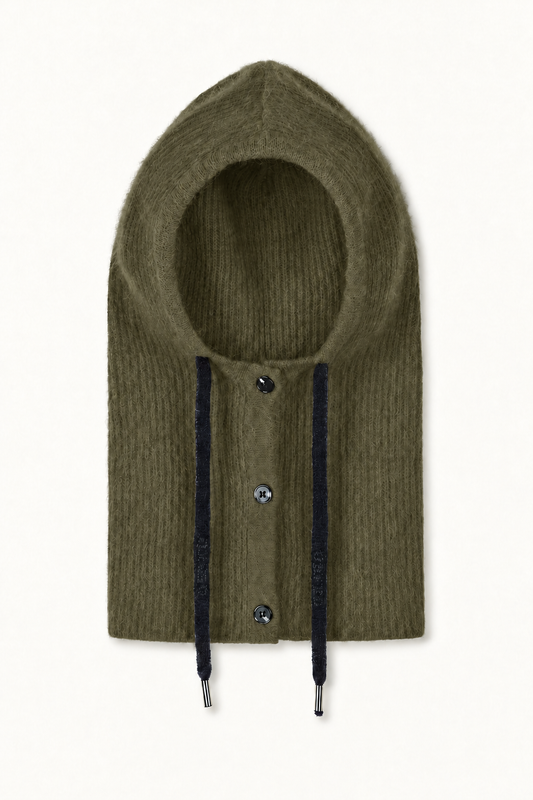 Cagoule en racoon trois boutons Solea - Kaki