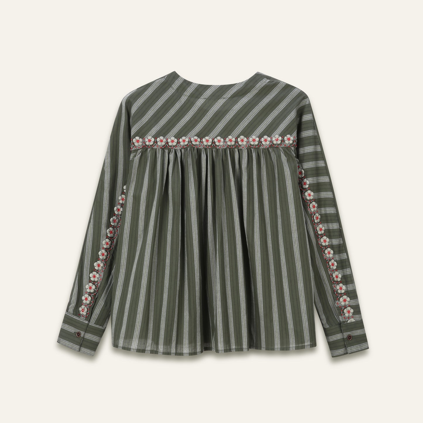 Top Kristin - Rayures Khaki