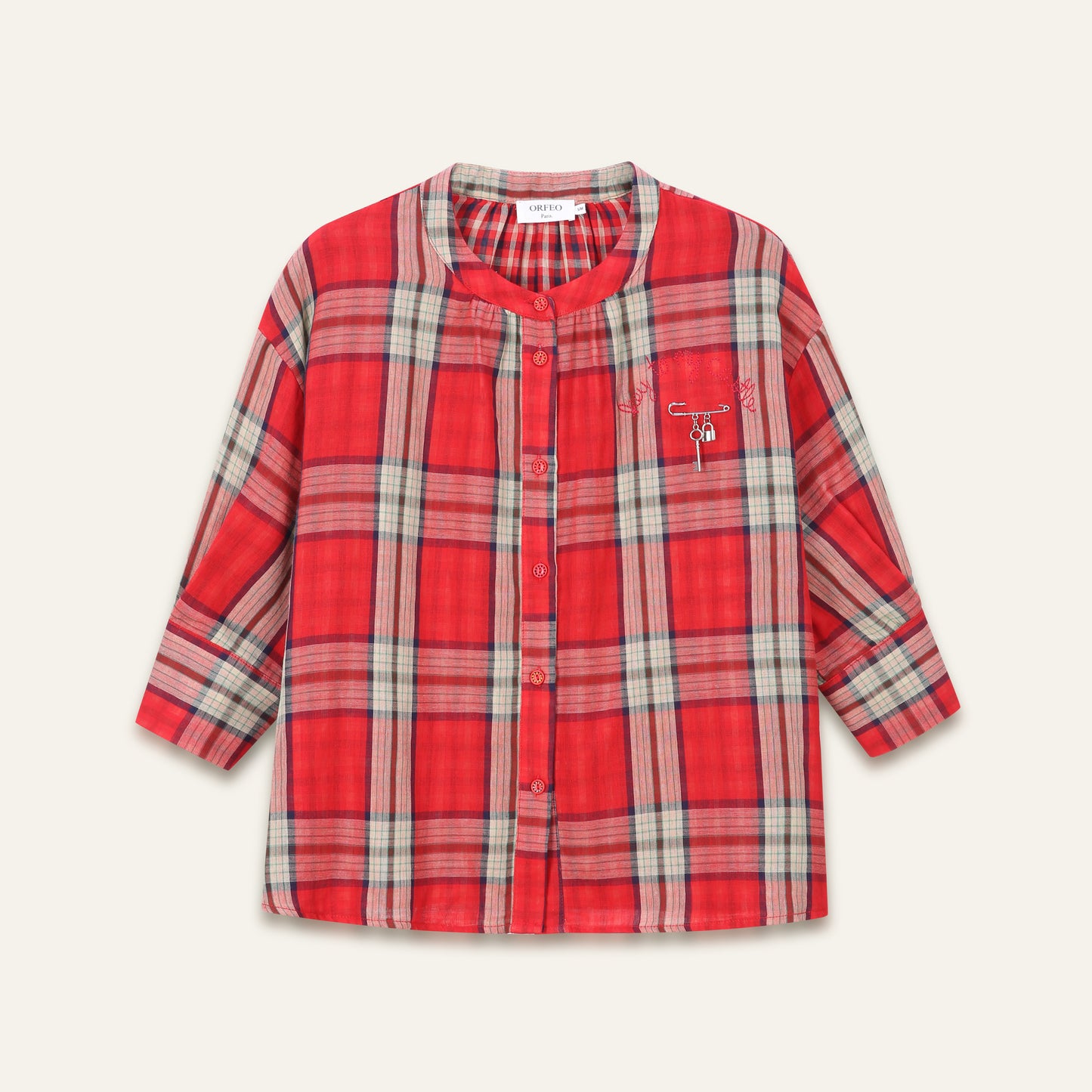 Blouse Simone - Carreaux rouges