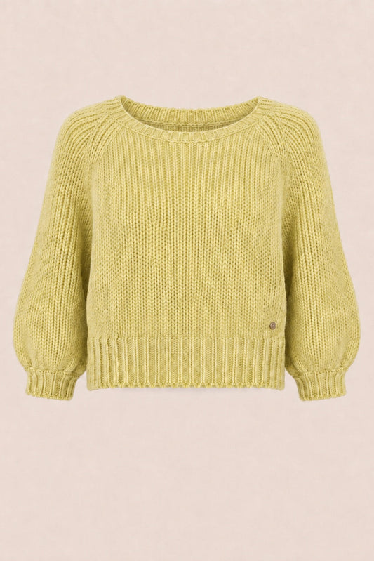 Pull manches ballon Aurore - Jaune
