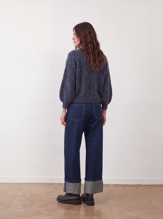 Pull en angora Maeva - Denim