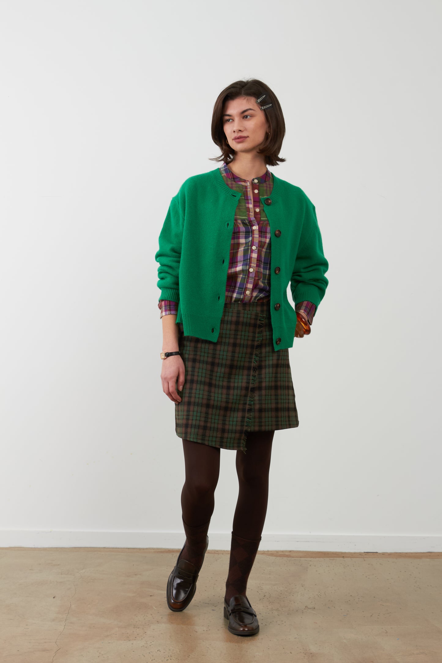 Gilet en laine Wayra - Vert