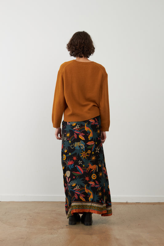 Gilet en laine Wayra - Ocre