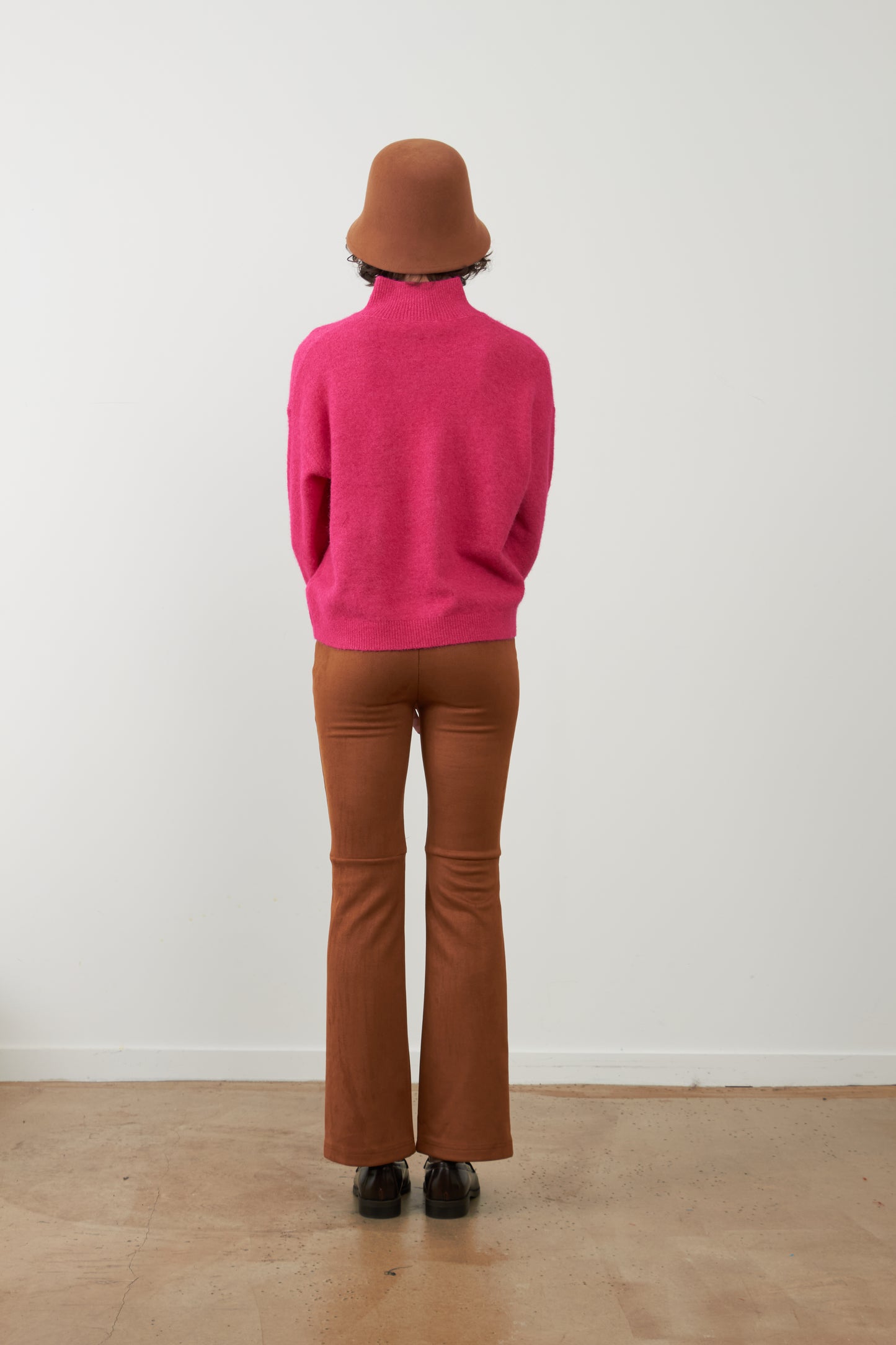 Pull col camionneur Nathanielle - Rose