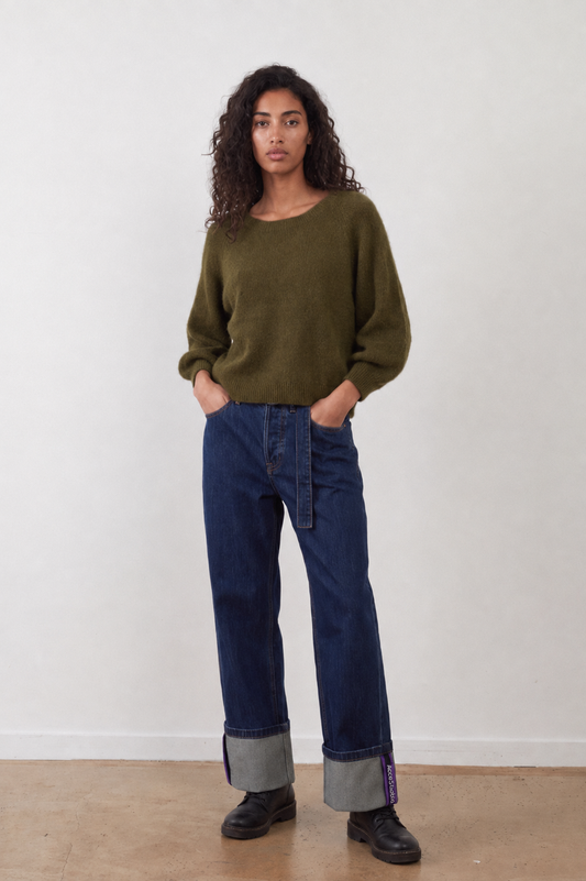Pull en angora Maeva - Kaki