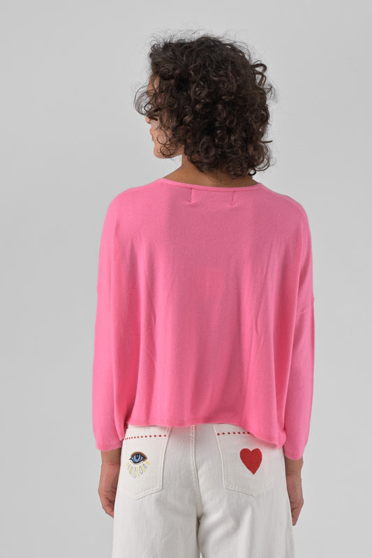 Pull mérinos col V Leila