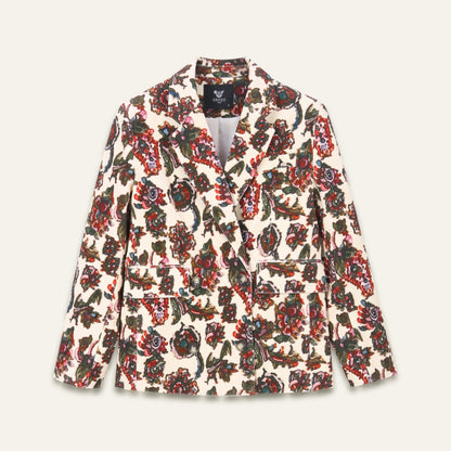 Veste blazer imprimé floral Adriel - Fleur de trieste