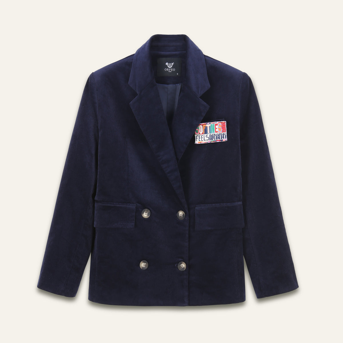 Veste blazer avec badge Adriel - Navy