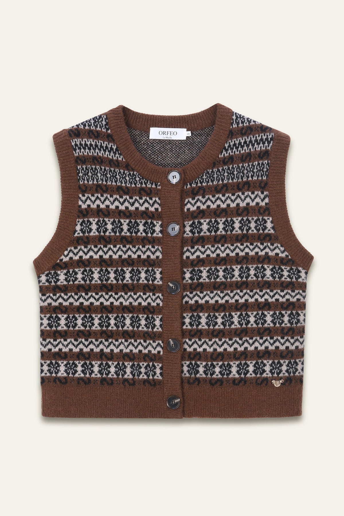 Gilet sans manches de Noël Aliena - Chocolat
