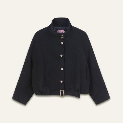 Veste caban style officier Amélie - Noir