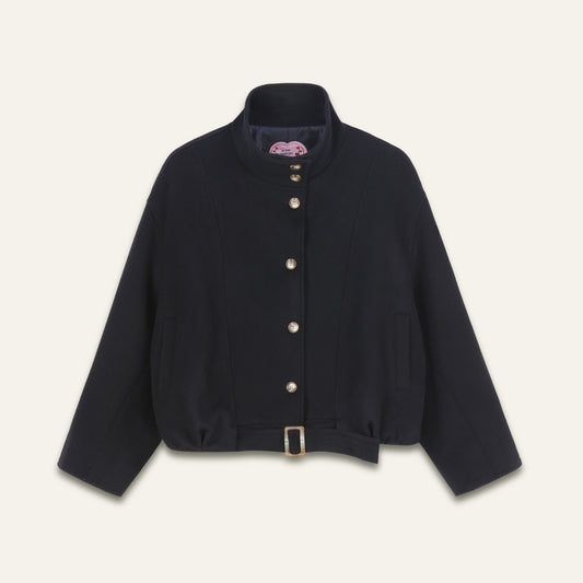 Veste caban style officier Amélie - Noir