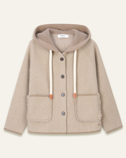 Veste gilet à capuche Briséis - Camel