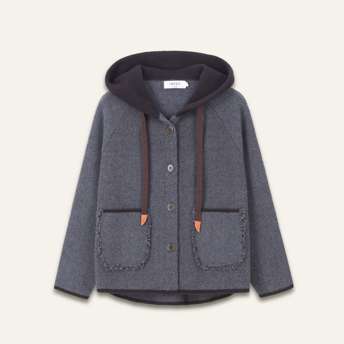 Veste gilet à capuche Briseis - Carbone