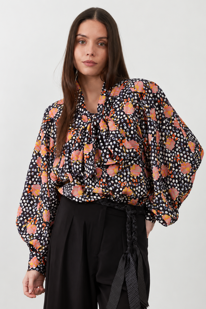 Blouse col lavallière imprimés Lisa - Tea Time