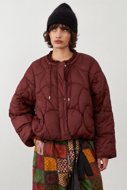 Bomber matelassé Mavis - Bordeaux