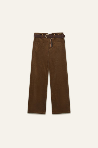 Pantalon en velours Canelle - Olive