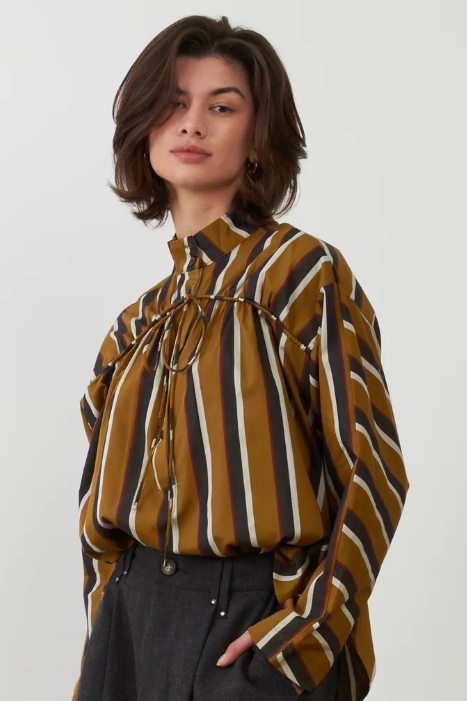 Blouse Brooke - Rayures ocre