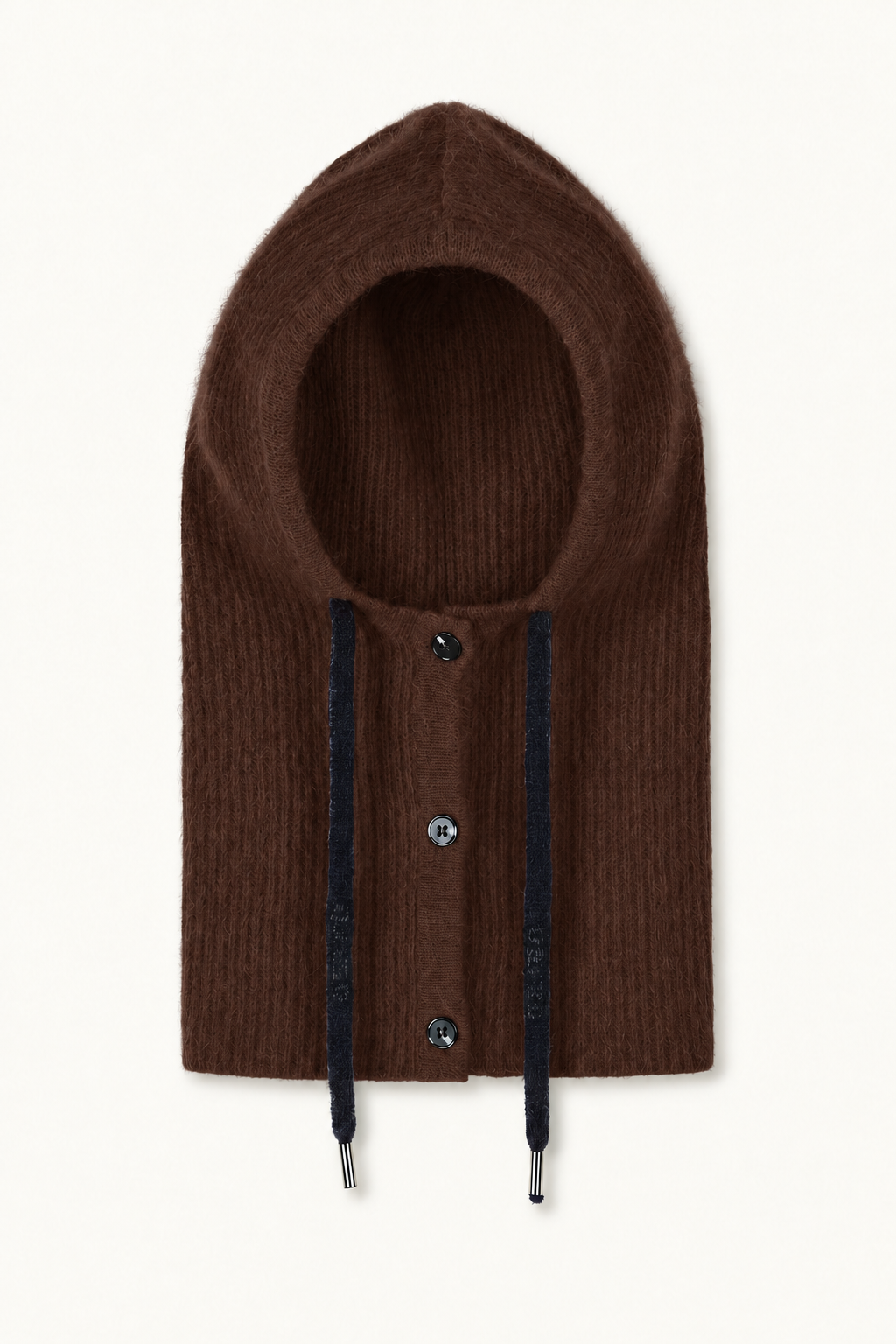 Cagoule en racoon trois boutons Solea - Chocolat