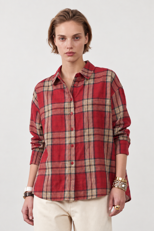 Chemise Shana - Carreaux rouges