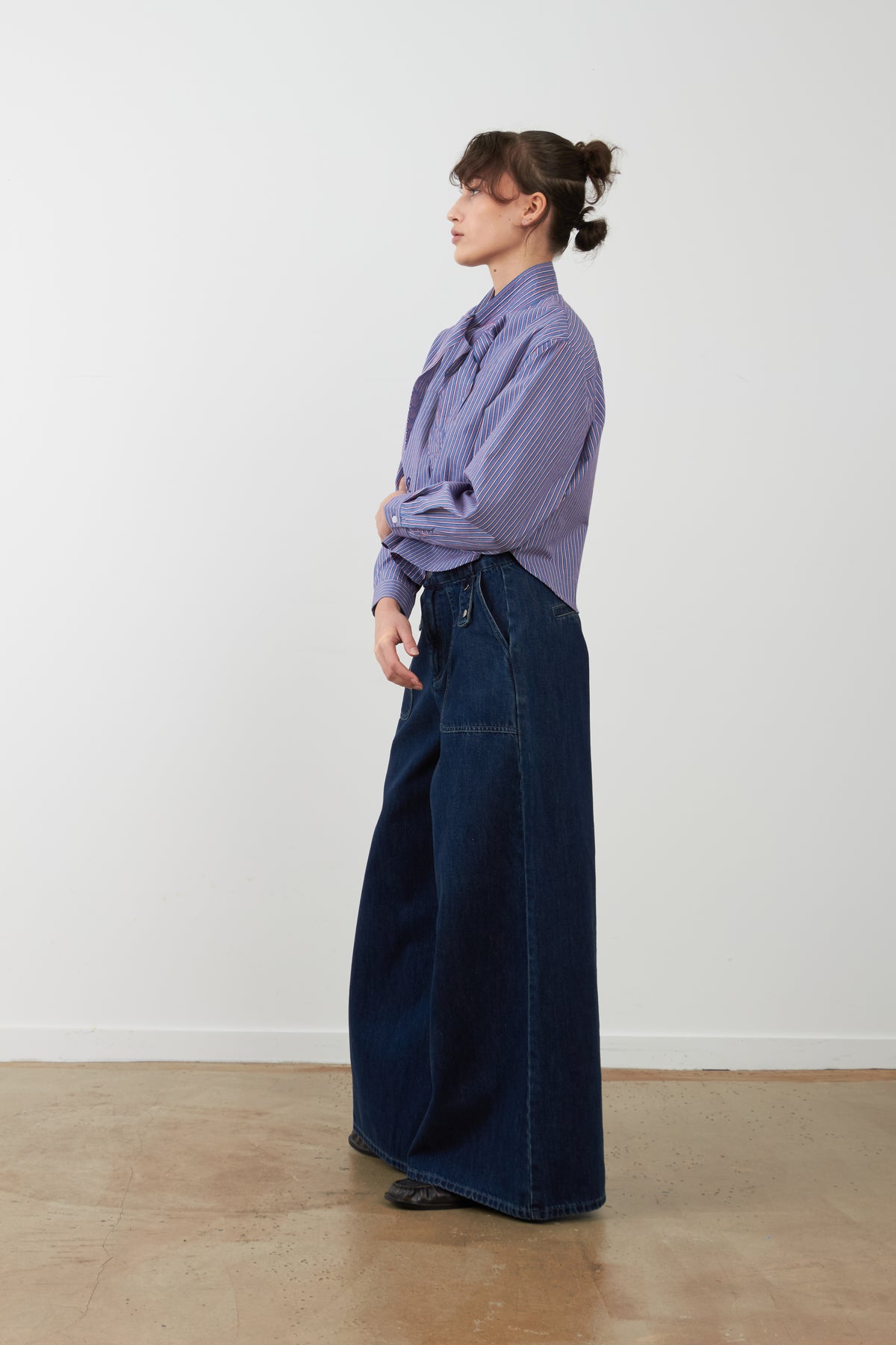 Pantalon jeans large Irene - Brut