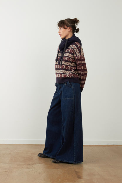 Pantalon jeans large Irene - Brut