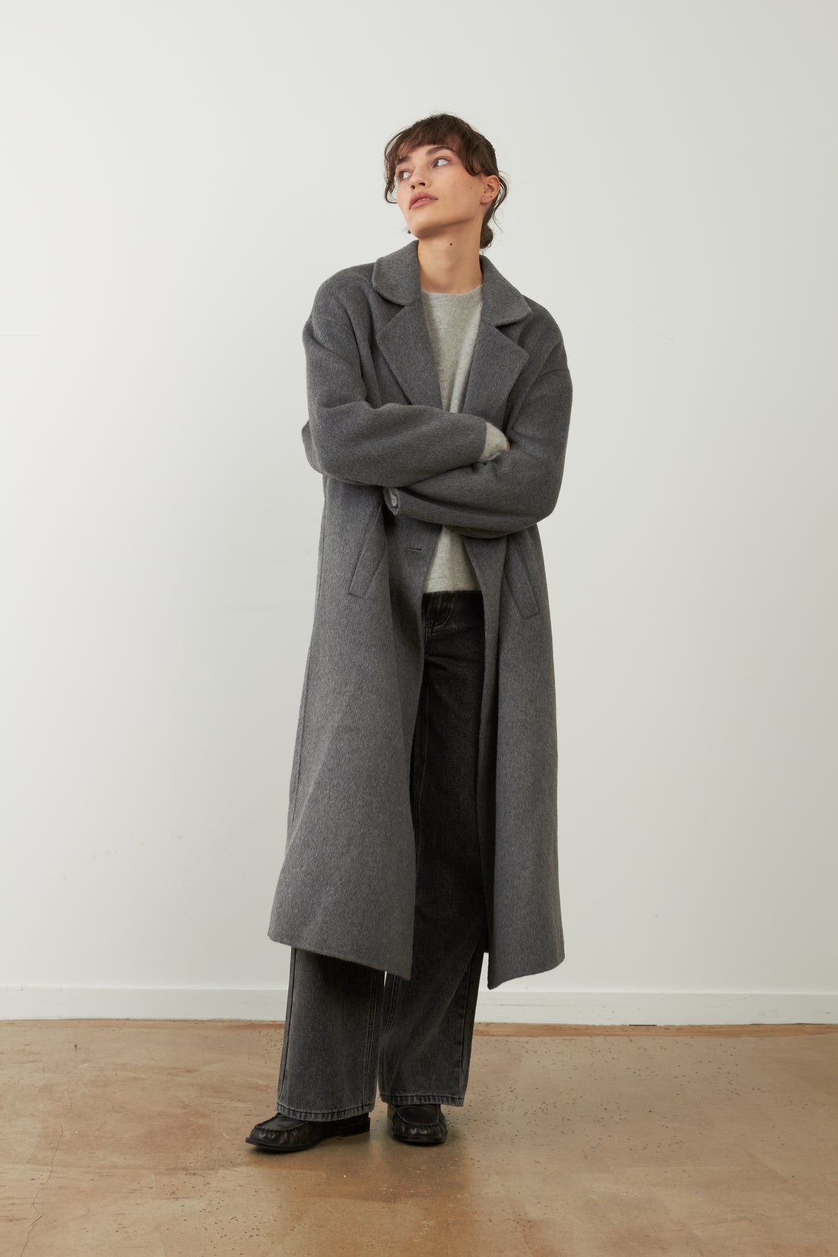 Manteau long Leya - Gris