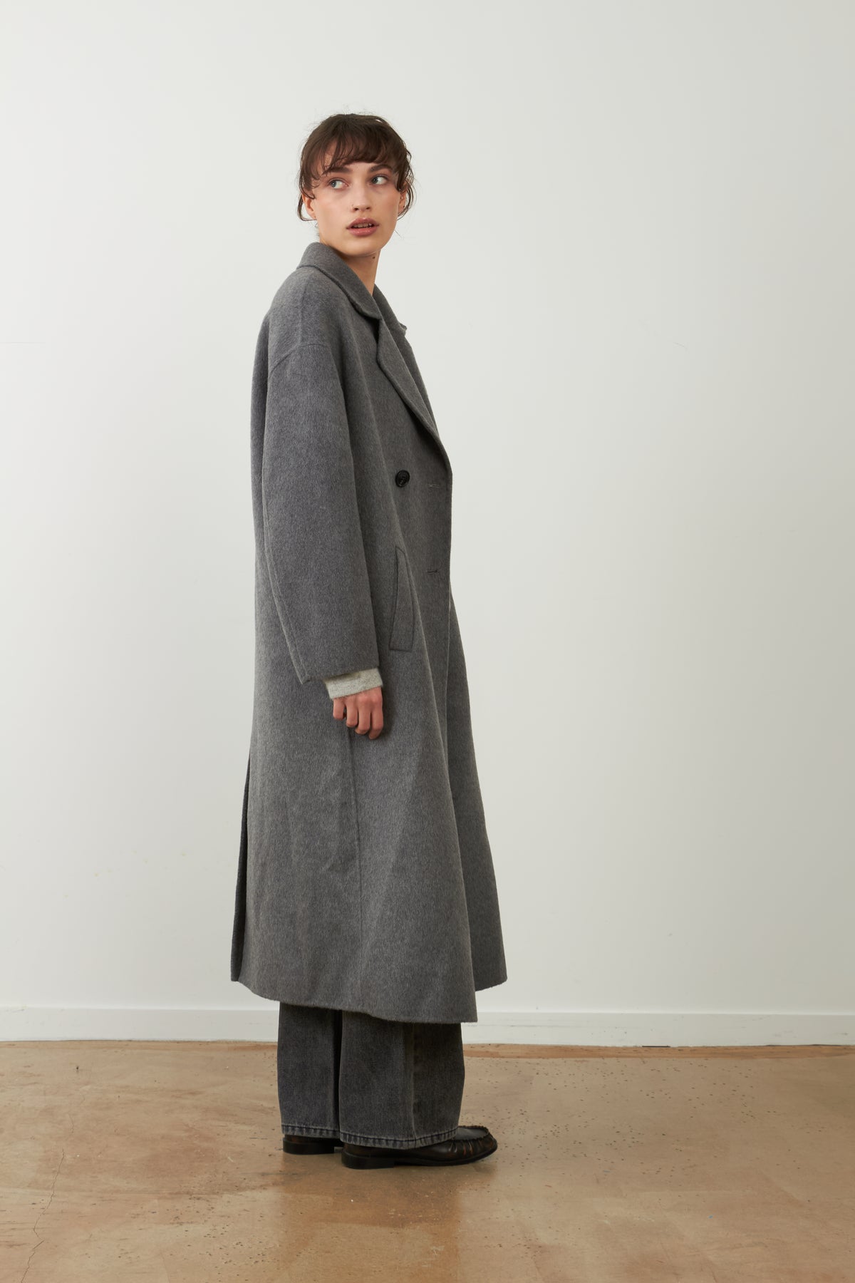 Manteau long Leya - Gris