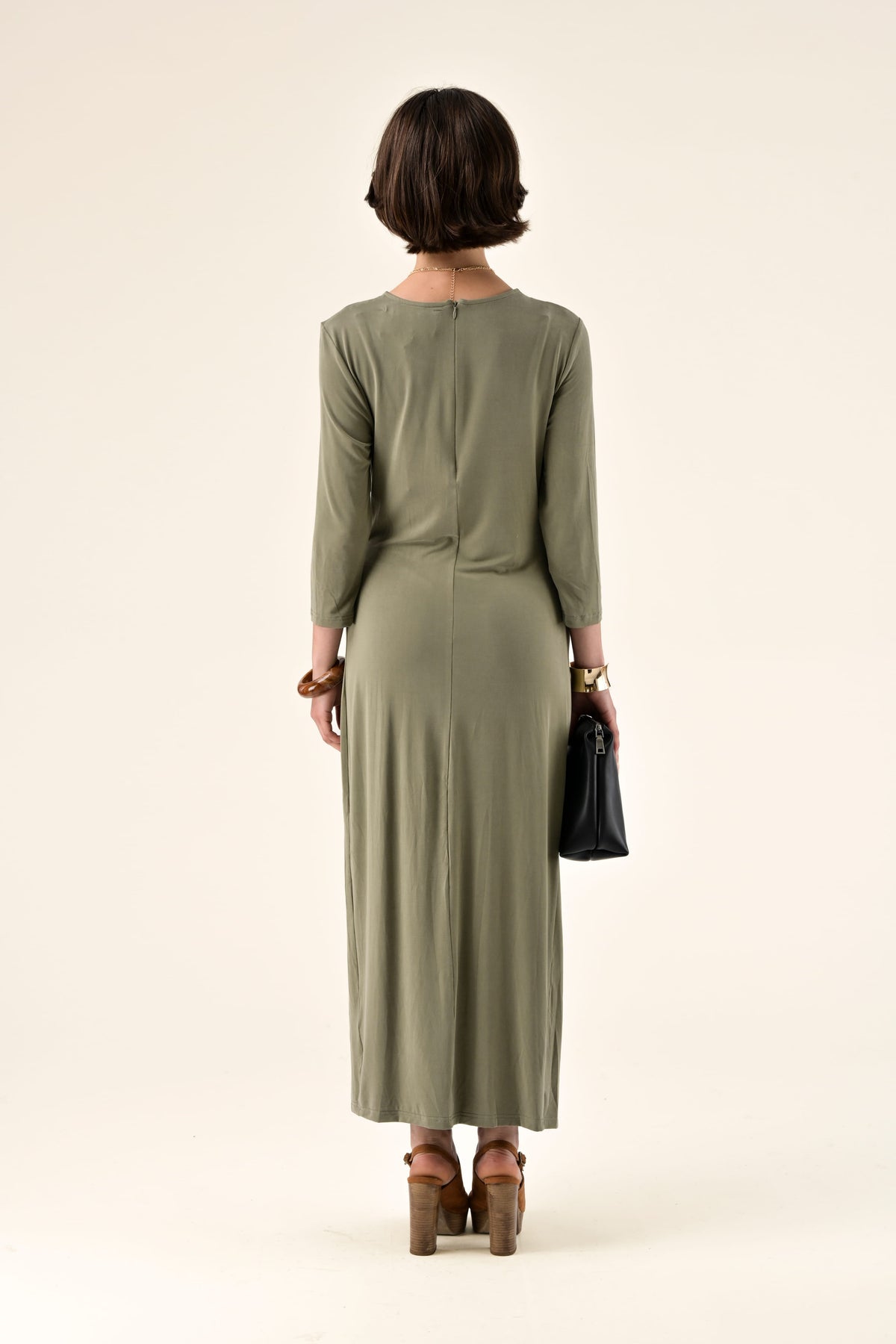 Robe drapée midi Tabitha
