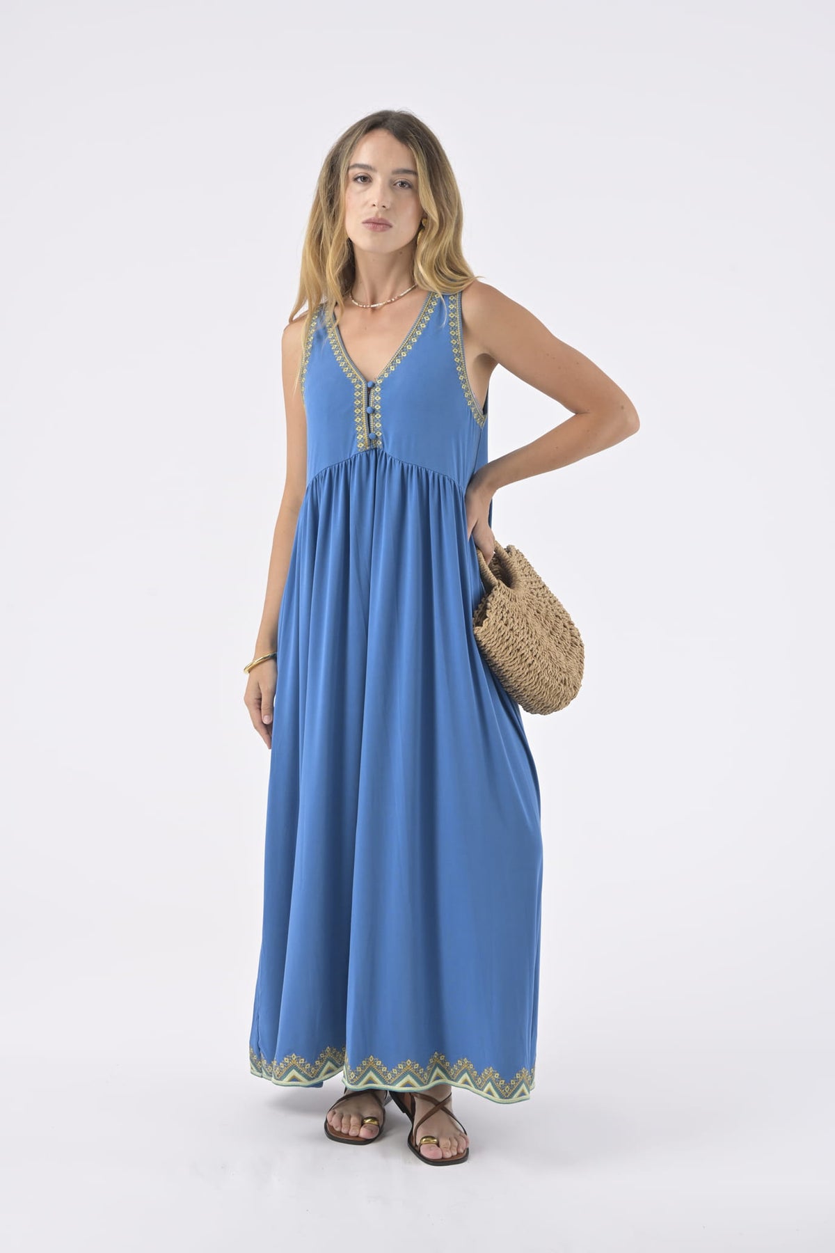 Robe Amanda, coloris bleu