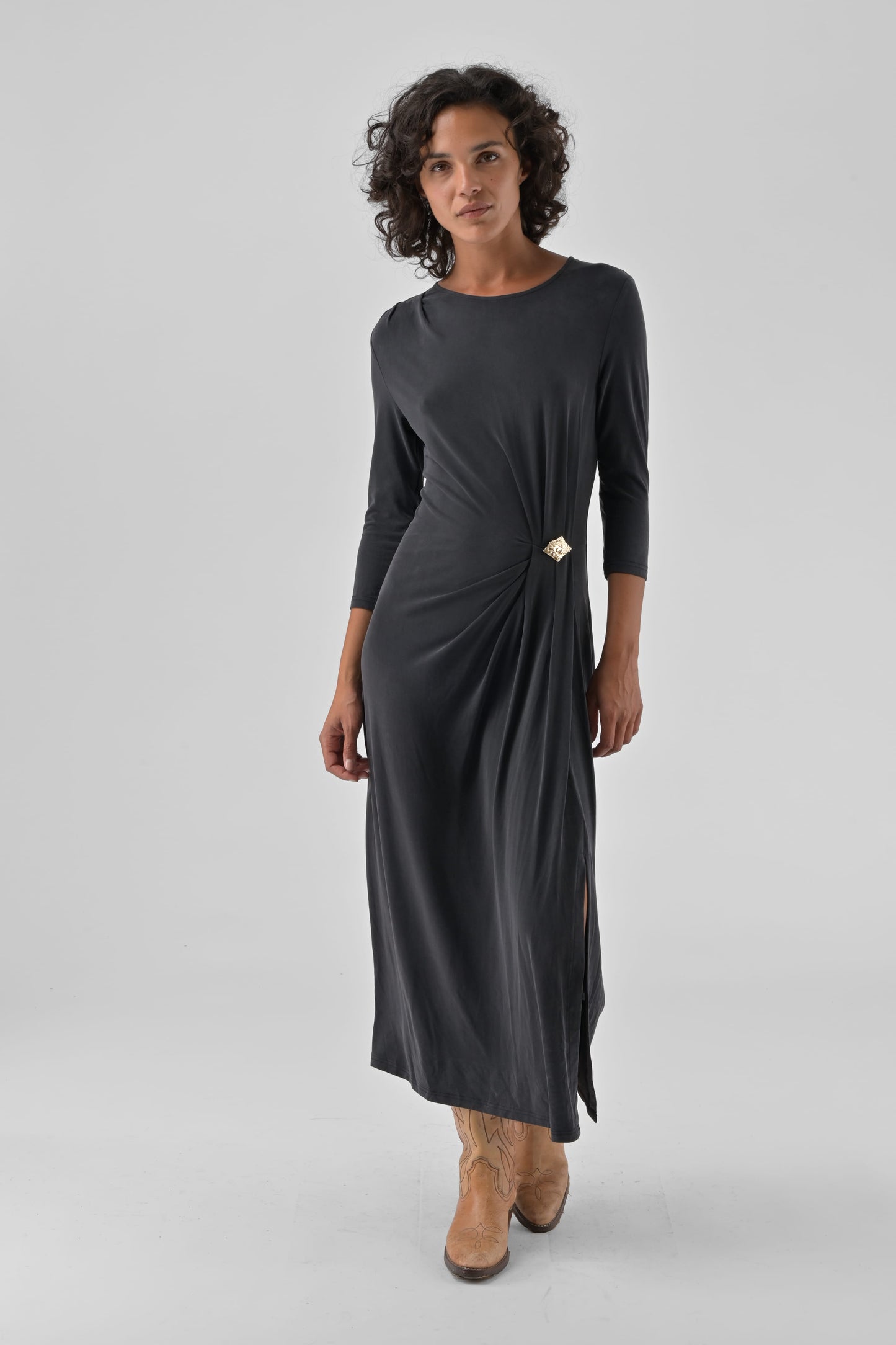 Robe drapée midi Tabitha