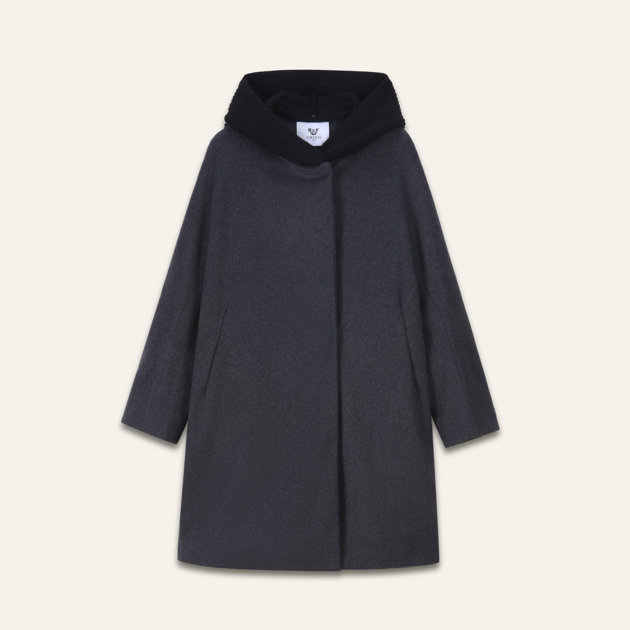Manteau en laine Emma - Gris carbone