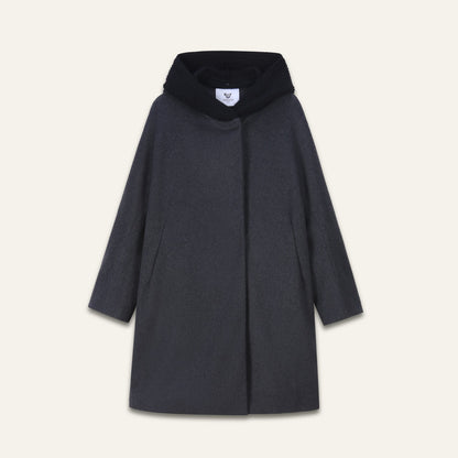 Manteau en laine Emma - Gris carbone