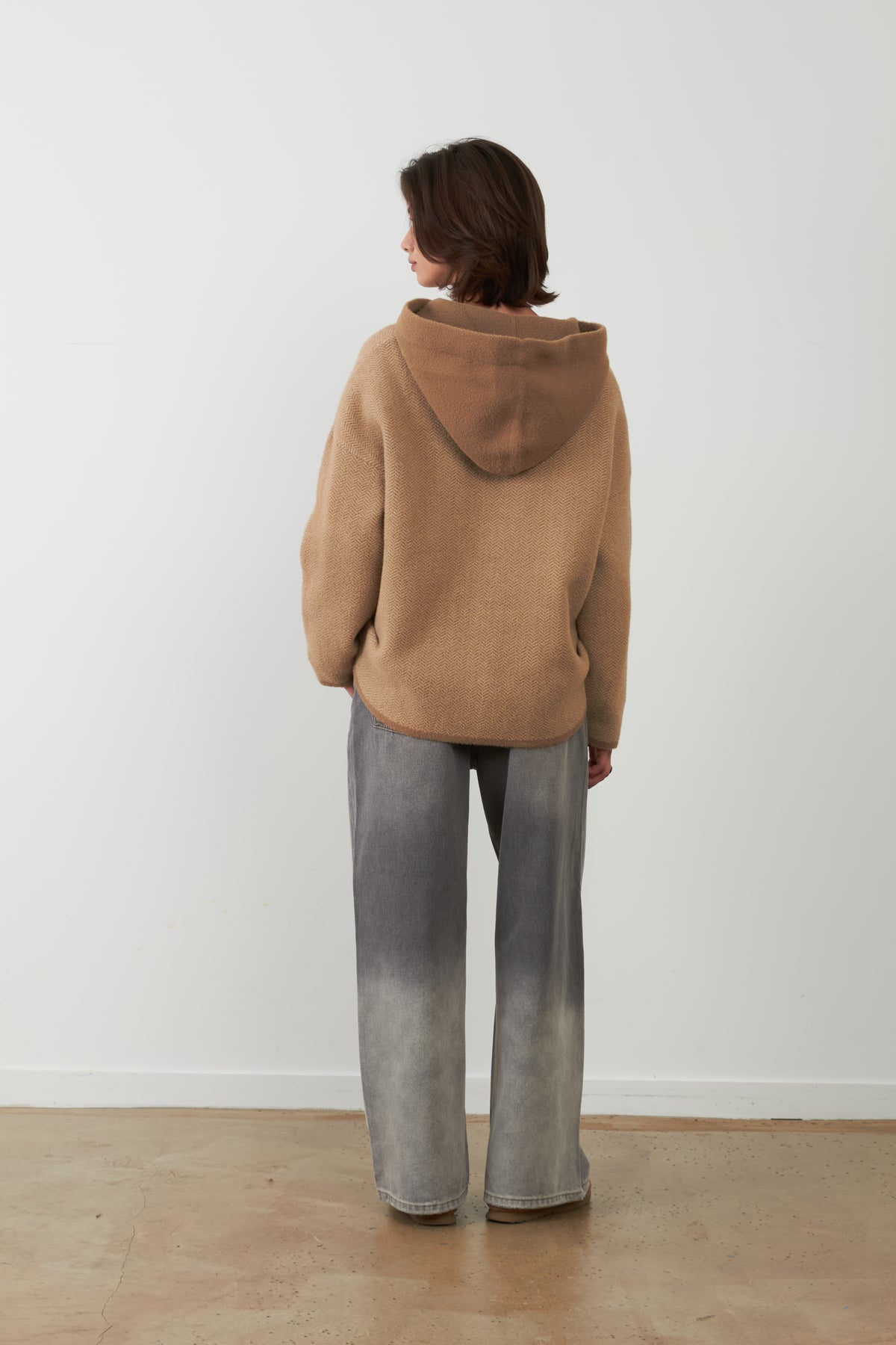 Veste gilet à capuche Briséis - Camel