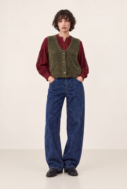 Gilet sans manches Oriane Kaki