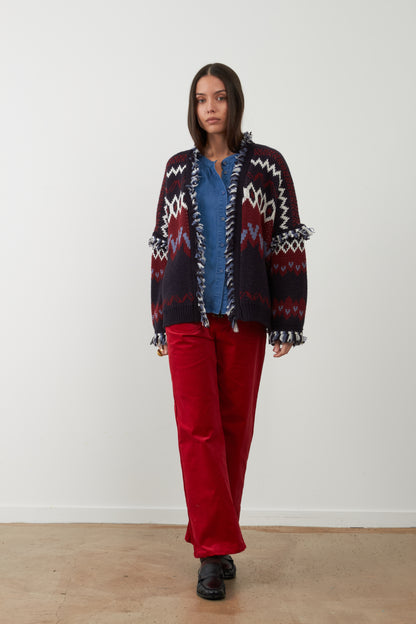 Gilet Skalanda - Navy/Bordeaux