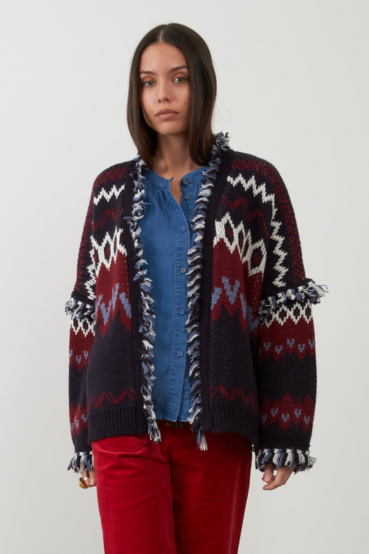 Gilet Skalanda - Navy/Bordeaux