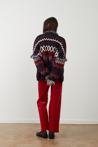 Gilet Skalanda - Navy/Bordeaux