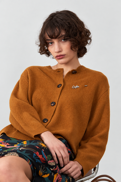 Gilet en laine Wayra - Ocre