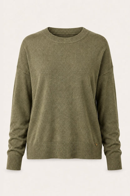 Pull col rond Ilsa - Kaki