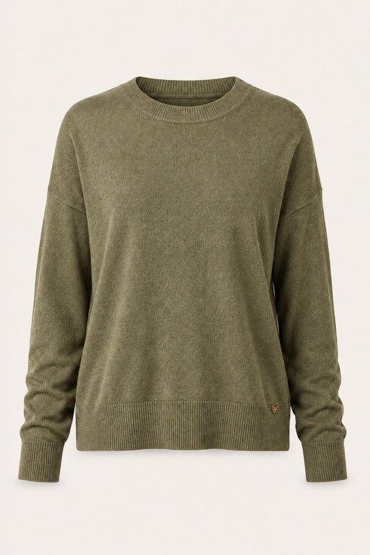 Pull col rond Ilsa - Kaki