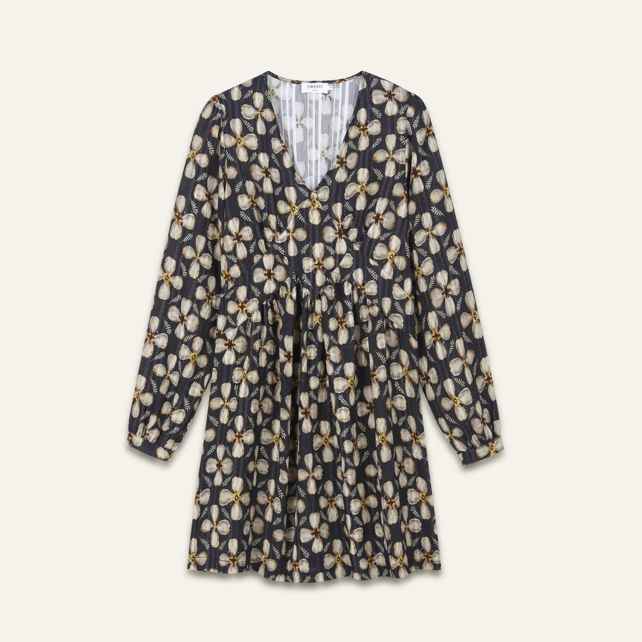Robe courte motifs fleurs Judy - Orpheus Botanic