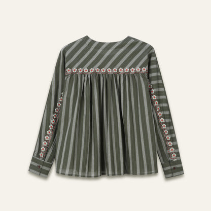 Top Kristin - Rayures Khaki