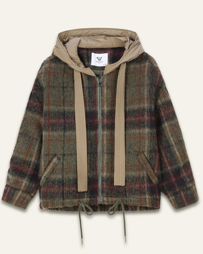 Veste à capuche Lester - Carreaux verts