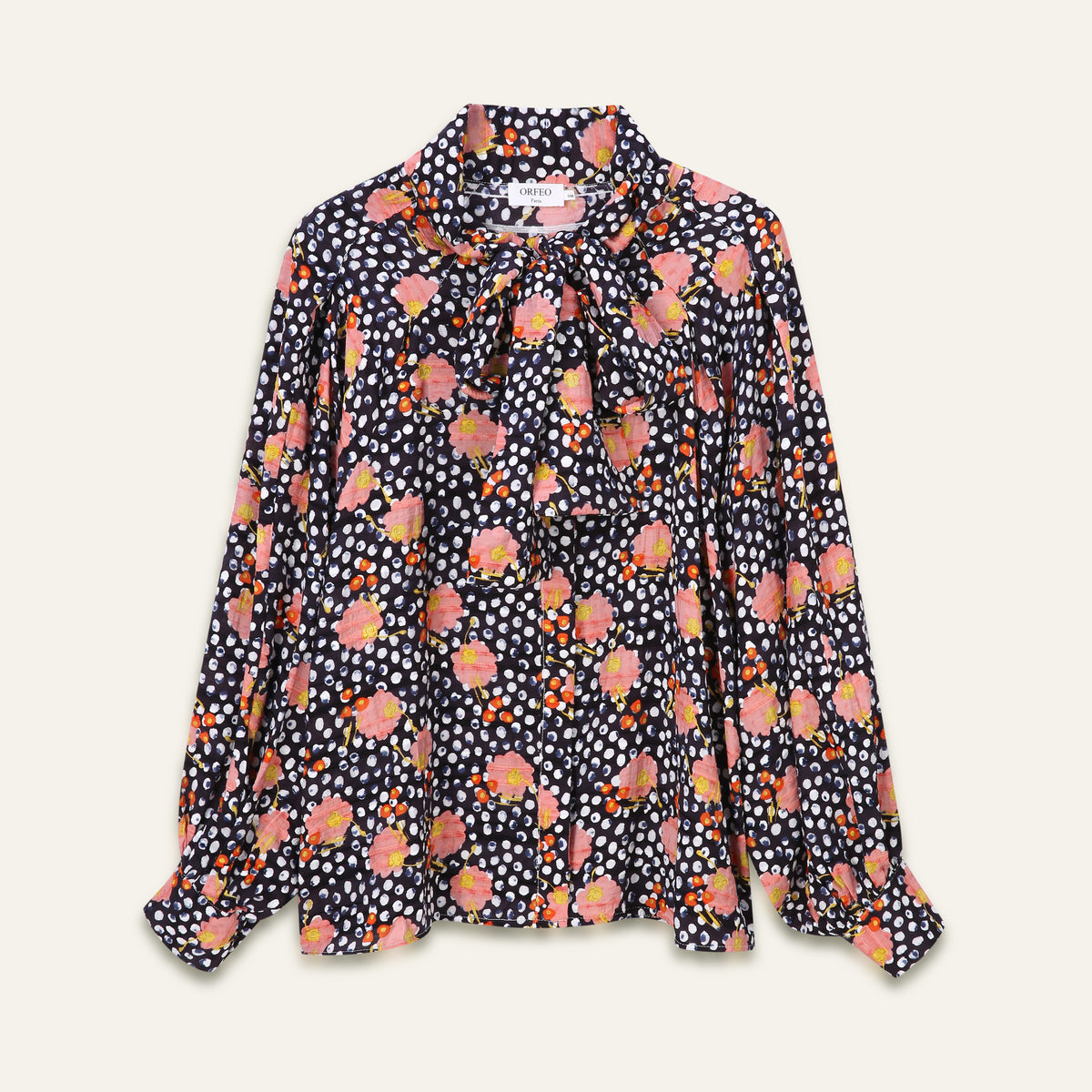 Blouse col lavallière imprimés Lisa - Tea Time