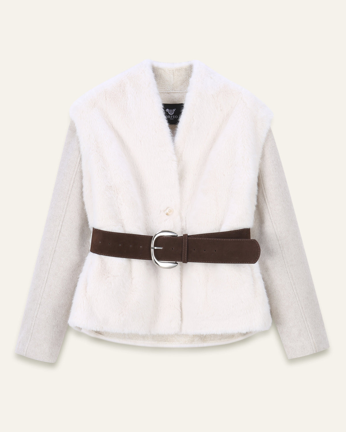 Veste en fourrure Louliana - Écru