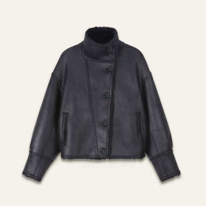Veste col fausse fourrure Maegan - Noir