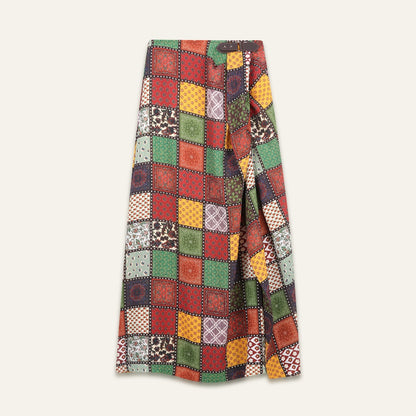Jupe longue fluide patchwork Pamela - Eco nomade