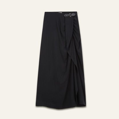 Jupe longue fluide Pamela - Noir
