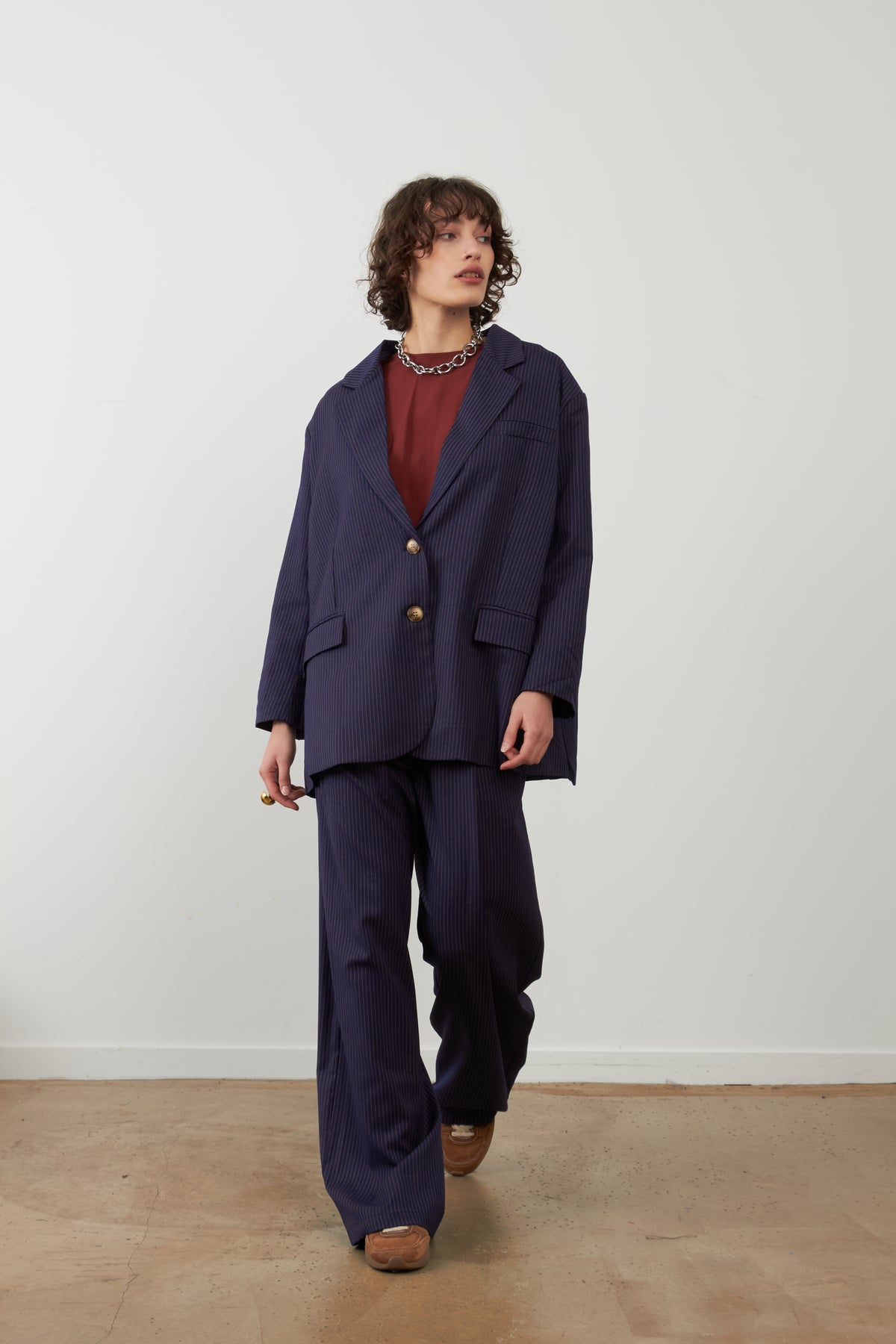 Pantalon large fluide Fergus - Navy